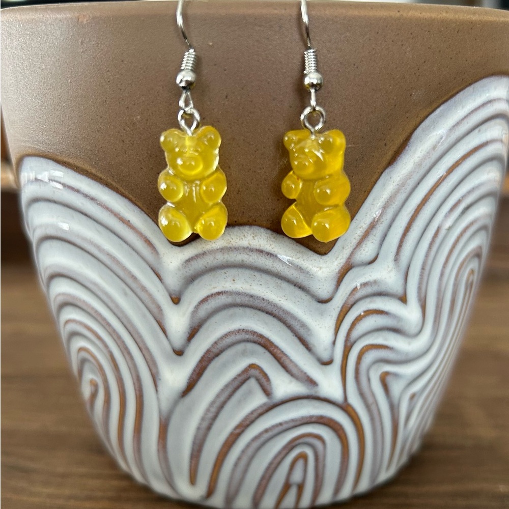 Sunny Yellow Gummy Bear Earrings